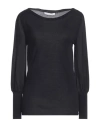 CARACTERE CARACTÈRE WOMAN SWEATER BLACK SIZE M WOOL, ACRYLIC, SILK