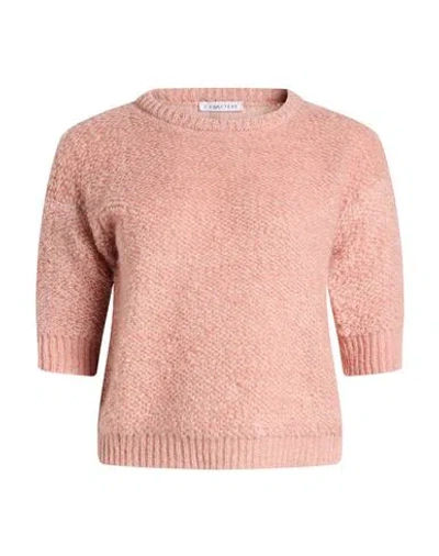 Caractere Caractère Woman Sweater Blush Size S Acrylic, Mohair Wool, Polyamide In Pink