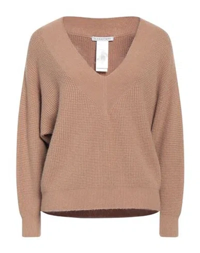 Caractere Caractère Woman Sweater Camel Size 2 Viscose, Polyester, Polyamide In Beige