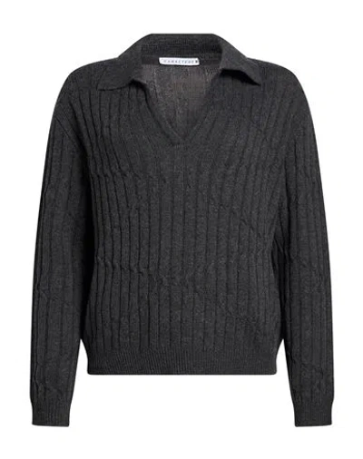 Caractere Caractère Woman Sweater Charcoal Size S Viscose, Wool, Polyamide, Cashmere In Gray