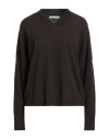 Caractere Caractère Woman Sweater Dark Brown Size M Viscose, Polyamide, Wool, Cashmere