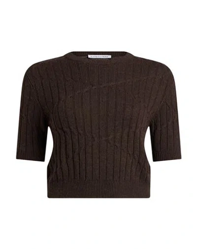 Caractere Caractère Woman Sweater Dark Brown Size S Viscose, Wool, Polyamide, Cashmere In Multi