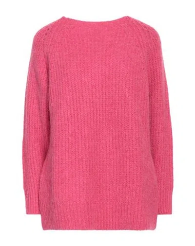 Caractere Caractère Woman Sweater Fuchsia Size 2 Acrylic, Polyamide, Alpaca Wool, Virgin Wool In Pink