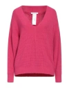 Caractere Caractère Woman Sweater Fuchsia Size 2 Viscose, Polyester, Polyamide In Pink