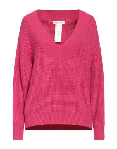 Caractere Caractère Woman Sweater Fuchsia Size 2 Viscose, Polyester, Polyamide In Pink