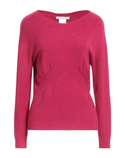 Caractere Caractère Woman Sweater Fuchsia Size 2 Viscose, Polyester, Polyamide In Pink
