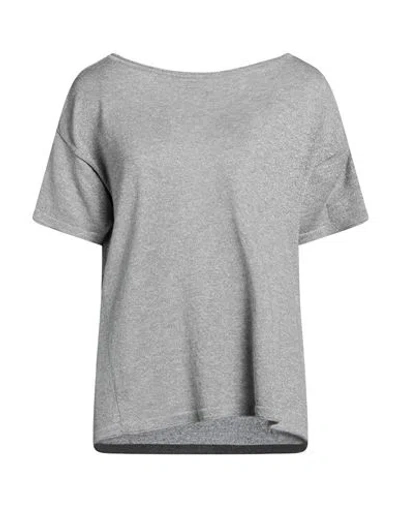 Caractere Caractère Woman Sweater Grey Size L Viscose, Polyamide, Metallic Fiber