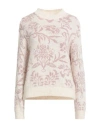 Caractere Caractère Woman Sweater Ivory Size L Polyacrylic, Polyamide, Mohair Wool, Polyester, Viscose In White