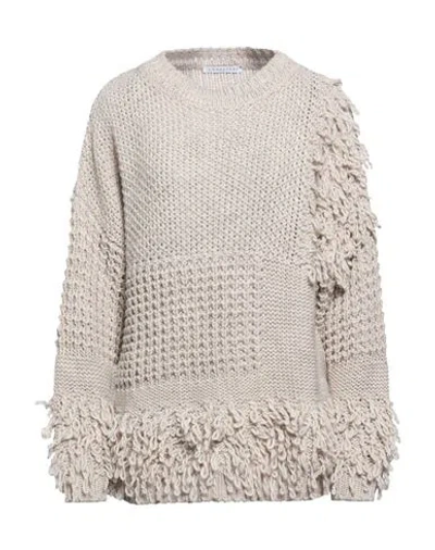 Caractere Caractère Woman Sweater Light Grey Size L Polyacrylic, Polyester, Wool In Neutral