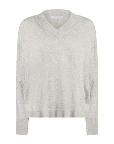 Caractere Caractère Woman Sweater Light Grey Size L Viscose, Polyamide, Wool, Cashmere In Gray