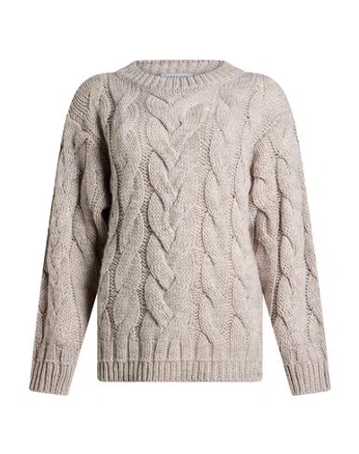 Caractere Caractère Woman Sweater Light Grey Size S Polyacrylic, Polyester, Wool In Neutral