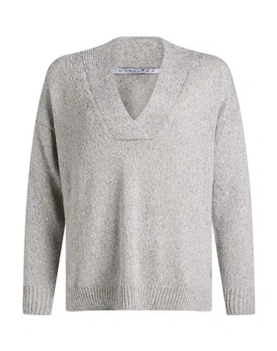 Caractere Caractère Woman Sweater Light Grey Size S Viscose, Polyester, Virgin Wool, Polyamide, Cashmere In Gray