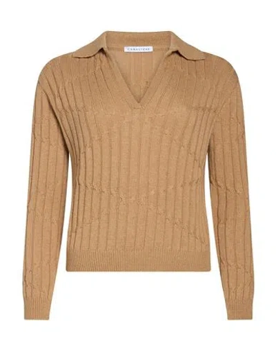 Caractere Caractère Woman Sweater Sand Size Xl Viscose, Wool, Polyamide, Cashmere In Multi
