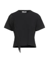 Caractere Caractère Woman T-shirt Black Size Xl Cotton, Polyamide, Elastane In Black