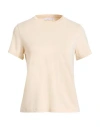 Caractere Caractère Woman T-shirt Ivory Size Xl Cupro, Elastane In Yellow