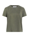 Caractere Caractère Woman T-shirt Military Green Size M Cupro, Elastane