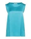 Caractere Caractère Woman Top Azure Size 10 Acetate, Silk In Blue