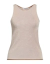 Caractere Caractère Woman Top Beige Size L Cotton, Polyamide In Beige