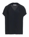 Caractere Caractère Woman Top Black Size 12 Acetate, Silk