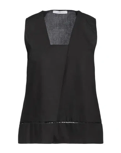 Caractere Caractère Woman Top Black Size 10 Cotton