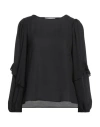 Caractere Caractère Woman Top Black Size 12 Polyester