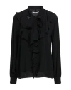 Caractere Caractère Woman Top Black Size 14 Acetate, Silk In Black