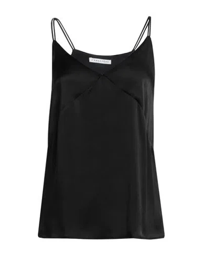 Caractere Caractère Woman Top Black Size 6 Acetate, Silk