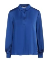 Caractere Caractère Woman Top Blue Size 12 Acetate, Silk