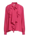 Caractere Caractère Woman Top Fuchsia Size 10 Acetate, Silk In Pink
