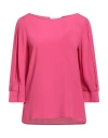 Caractere Caractère Woman Top Fuchsia Size 10 Acetate, Silk In Pink