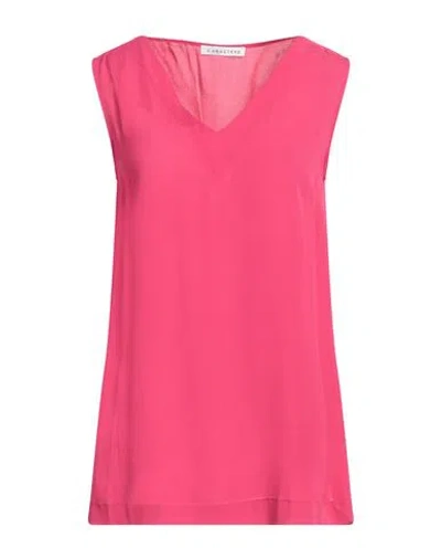 Caractere Caractère Woman Top Fuchsia Size 2 Viscose In Pink