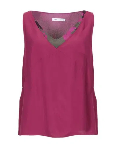 Caractere Caractère Woman Top Garnet Size 10 Viscose In Pink