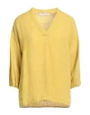 Caractere Caractère Woman Top Lime Green Size 10 Linen