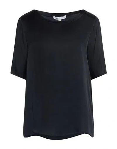 Caractere Caractère Woman Top Midnight Blue Size 14 Acetate, Silk