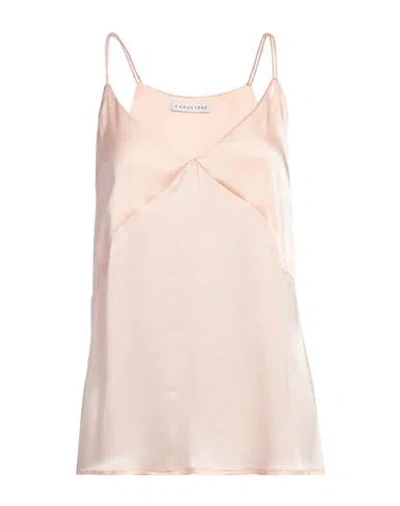 Caractere Caractère Woman Top Pink Size 6 Acetate, Silk