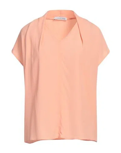Caractere Caractère Woman Top Salmon Pink Size 10 Acetate, Silk