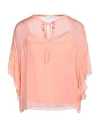 Caractere Caractère Woman Top Salmon Pink Size 12 Viscose, Silk