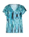Caractere Caractère Woman Top Turquoise Size 10 Polyester, Elastane In Blue