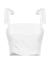 Caractere Caractère Woman Top White Size 10 Cotton, Polyester In White