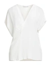 Caractere Caractère Woman Top White Size 12 Acetate, Silk In White