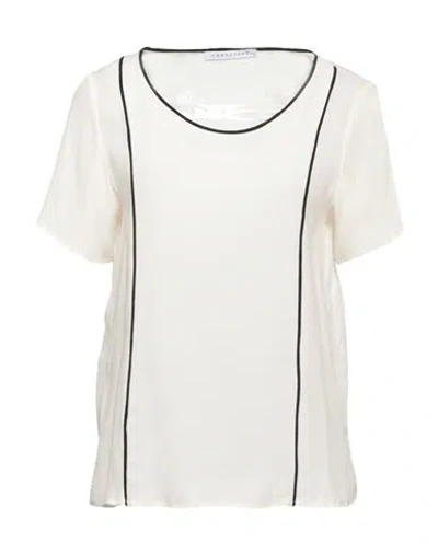 Caractere Caractère Woman Top White Size 4 Acetate, Silk