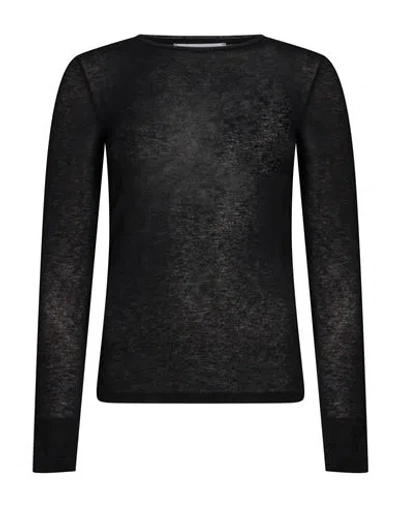 Caractere Caractère Woman T-shirt Black Size S Viscose, Polyamide, Cashmere, Elastane In Multi