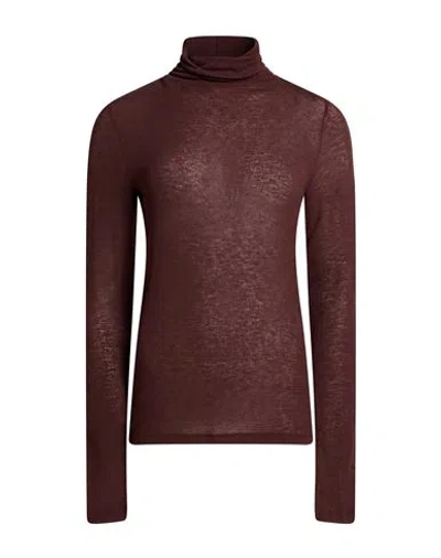 Caractere Caractère Woman T-shirt Chocolate Brown Size S Viscose, Polyamide, Cashmere, Elastane In Multi
