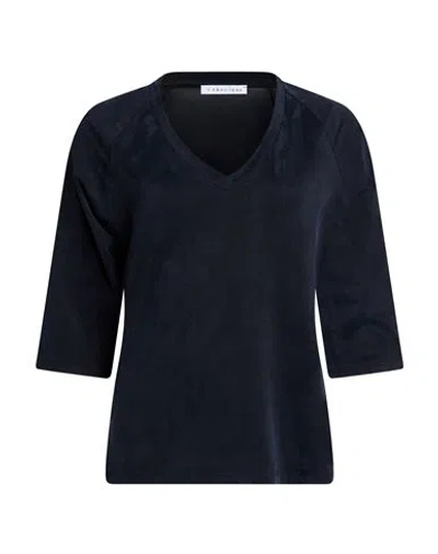 Caractere Caractère Woman T-shirt Midnight Blue Size S Cupro, Elastane