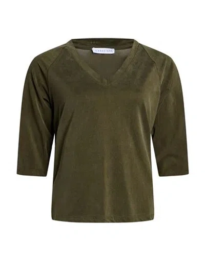 Caractere Caractère Woman T-shirt Military Green Size S Cupro, Elastane