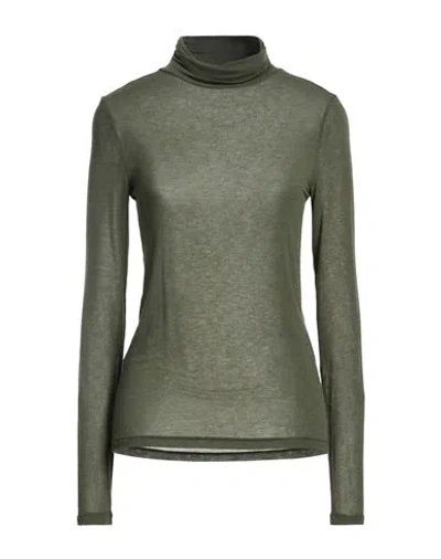 Caractere Caractère Woman T-shirt Military Green Size S Viscose, Polyamide, Cashmere, Elastane