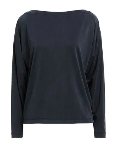 Caractere Caractère Woman T-shirt Navy Size Xl Cupro, Elastane In Black