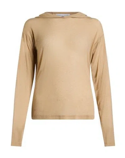 Caractere Caractère Woman T-shirt Sand Size S Viscose, Polyamide, Cashmere, Elastane In Red