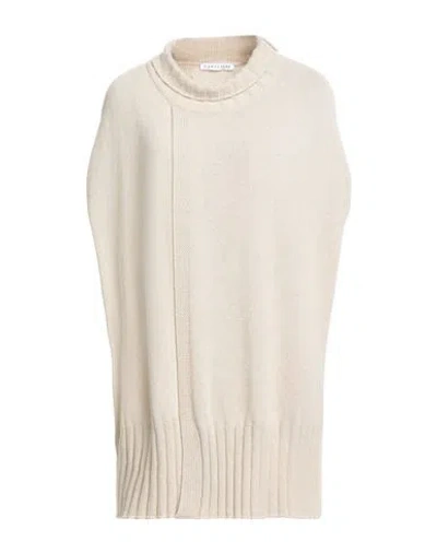 Caractere Caractère Woman Turtleneck Beige Size 1 Viscose, Wool, Polyamide, Cashmere In White