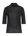 Caractere Caractère Woman Turtleneck Black Size L Polyacrylic, Wool